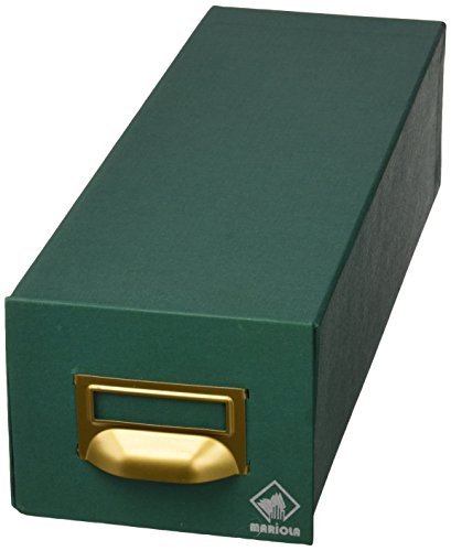 Mariola 1-1000 - Fichero cartón forrado en Geltex para 1000 fichas dimensiones 125 x 95 x 350 mm, color verde