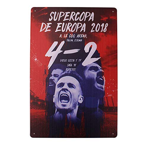 MARQUISE & LOREAN Placas Decorativas Pared Atlético de Madrid Chapas Metálicas del Campeón Si Eres Fiel Seguidor Mira Aquí