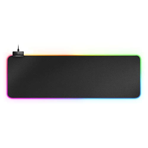 MARSGAMING MMPRGB2 XXL, Alfombrilla Ratón 800x300x4 mm, RGB 12 modos, 2 USB 2.0