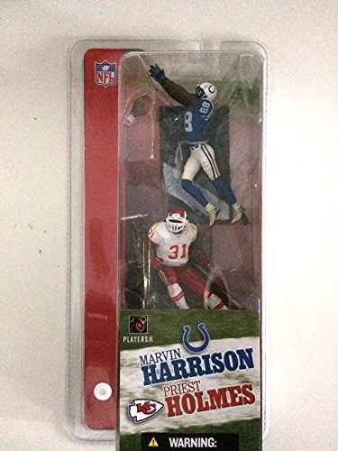 MARVIN HARRISON / INDIANAPOLIS COLTS & PRIEST HOLMES / KANSAS CITY CHIEFS * 3 INCH * McFarlane's NFL Sports Picks Series 1 Mini Figure 2-Pack