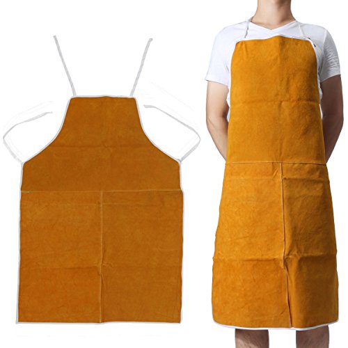 MASUNN Soldadura De Vaca Cuero Delantales Aislamiento Térmico Protección Soldadores Herrero 93X64Cm MASUNN Soldadura De Vaca Cuero Delantales Aislamiento Térmico Protección Soldadores Herrero 93X64Cm
