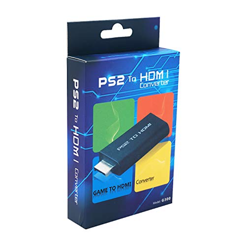 Mcbazel Adaptador de audio y video Convertidor PS2 a HDMI con salida de audio de 3.5 mm para HDTV Monitor HDMI