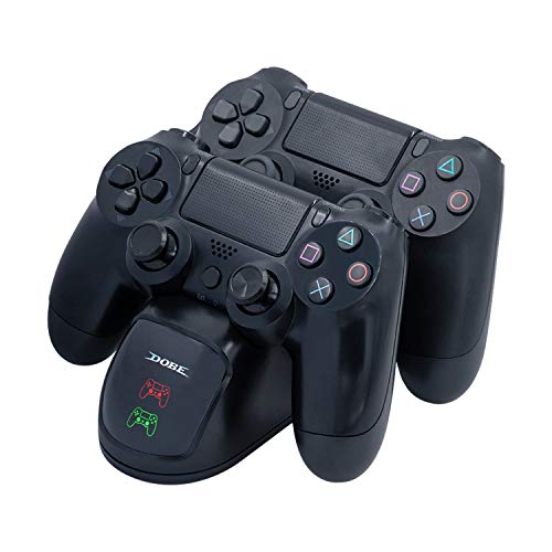 Mcbazel Dobe USB Estación de carga para PS4 / PS4 Pro / PS4 Slim Controller Charging Docking Station con luces LED Mcbazel Dobe USB Estación de carga para PS4 / PS4 Pro / PS4 Slim Controller Charging Docking Station con luces LED