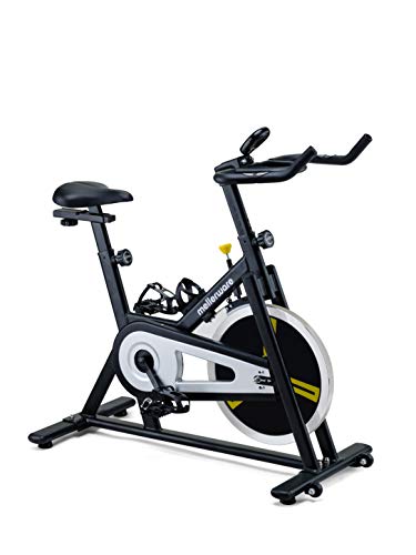 Mellerware - Bicicleta Estatica spinning - Resistencia ajustable con Pantalla LCD y pulsómetro. Sillín y manillar regulables. spinning bike - Disco de Inercia 16 Kg (Track) Mellerware - Bicicleta Estatica spinning - Resistencia ajustable con Pantalla LCD y pulsómetro. Sillín y manillar regulables. spinning bike - Disco de Inercia 16 Kg (Track)