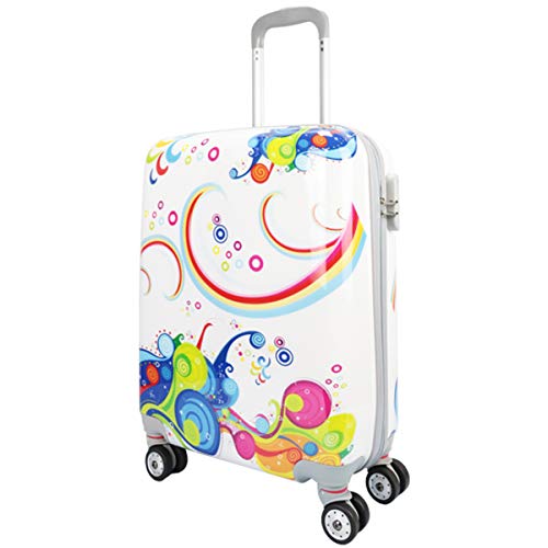 MERCURY TEXTIL-Equipaje de Mano (55cm Super Ligera con 4 Ruedas,con película Protectora Que se Quita,Material Policarbonato) (Multicolor) MERCURY TEXTIL-Equipaje de Mano (55cm Super Ligera con 4 Ruedas,con película Protectora Que se Quita,Material Policarbonato) (Multicolor)