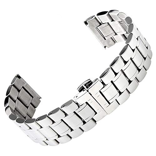 MGHN Banda de Reloj de Acero 18/19 / 20/22/24/26/28 Mm Anchura del Color De Plata De Acero Inoxidable Reloj De La Correa For Hacer Negocios Inteligente Relojes (Band Width : 26mm) MGHN Banda de Reloj de Acero 18/19 / 20/22/24/26/28 Mm Anchura del Color De Plata De Acero Inoxidable Reloj De La Correa For Hacer Negocios Inteligente Relojes (Band Width : 26mm)