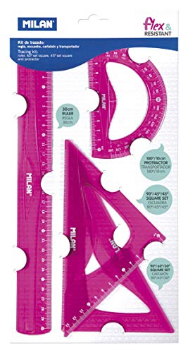 Milan Kit de trazado, 4 reglas flexible Milan Kit de trazado, 4 reglas flexible