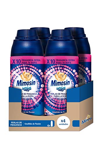 Mimosin Intense Estallido de Pasión Perlas de fragancia para ropa, 275 g - pack de 4 - Total: 1100 g