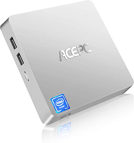 Mini PC, ACEPC T11 Windows 10 Pro(64 bits) Intel x5-z8350,sin Ventilador,con Terminal HDMI/VGA, Alta resolución 4K, 4GB/64GB eMMc,2.4/5G WiFi,Gigabit Ethernet,Soporte 2.5 Pulgadas Sata SSD/HDD …