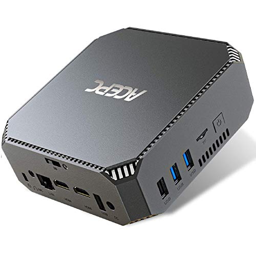 Mini PC Windows 10 Pro,ACEPC Prozessor Inter Celeron J3455,6GB RAM/128 ROM, Mini Computadora con 2.5 Pulgadas HDD/SSD Bay/4K HD/WLAN de Doble Banda/Gigabit Ethernet/Bluetooth 4.2 /LAN de 1000 Mbps