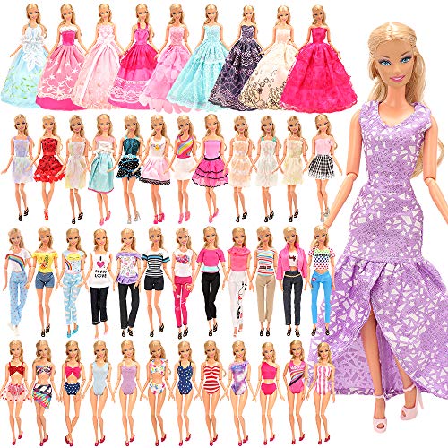 Miunana 21 Accesorios Seleccionados Al Azar para 11.5 Pulgada 30CM Muñeca: 5 Vestidos de Moda + 5 Blusas + 5 Pantalones + 3 Vestidos De Novia + 3 Trajes De Baño Miunana 21 Accesorios Seleccionados Al Azar para 11.5 Pulgada 30CM Muñeca: 5 Vestidos de Moda + 5 Blusas + 5 Pantalones + 3 Vestidos De Novia + 3 Trajes De Baño