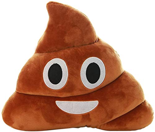 ML Cojines Emoticono Cojín Almohada Redonda Emoticon Peluche Bordado con giño 35x33x10cm Marron (Blanco) ML Cojines Emoticono Cojín Almohada Redonda Emoticon Peluche Bordado con giño 35x33x10cm Marron (Blanco)