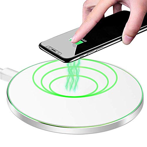 MMOBIEL Pad Cargador inalámbrico Aluminio 10W MAX, 7.5W para iPhone 12 Pro(MAX)/11/X/8 Samsung S20/S10/S9 Note 20/10 AirPods Pro/2/1 - Sin Adaptador CA (Blanco) MMOBIEL Pad Cargador inalámbrico Aluminio 10W MAX, 7.5W para iPhone 12 Pro(MAX)/11/X/8 Samsung S20/S10/S9 Note 20/10 AirPods Pro/2/1 - Sin Adaptador CA (Blanco)