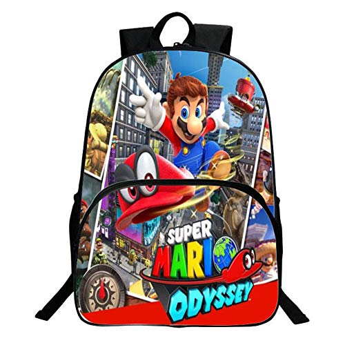 Moda Super Mario Mochila Estudiante Mochila de Dibujos Animados para niños