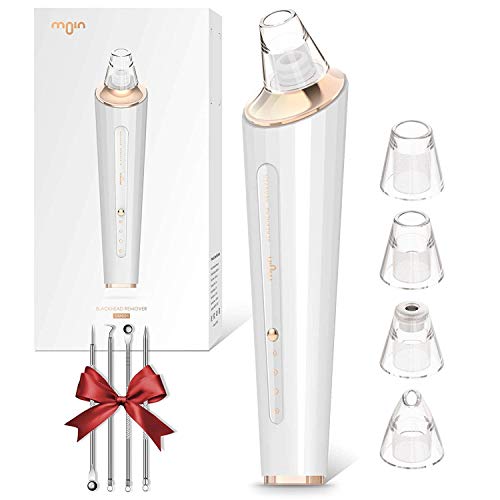 Moin Limpiador de Poros Limpiador Facial Electrónico Succionador de Puntos Negros Blackhead Remover Limpiador Poros USB Recargable con 4 Cabezales para Espinillas y Acné Kit Poros Negros Nariz Moin Limpiador de Poros Limpiador Facial Electrónico Succionador de Puntos Negros Blackhead Remover Limpiador Poros USB Recargable con 4 Cabezales para Espinillas y Acné Kit Poros Negros Nariz