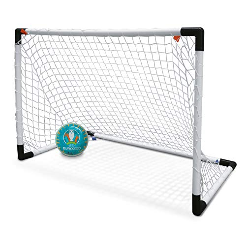Mondo Toys-UEFA - Mini portería de fútbol para niños con Red balón Euro 2020 incluido-28581, Color Blanco, 28581 Mondo Toys-UEFA - Mini portería de fútbol para niños con Red balón Euro 2020 incluido-28581, Color Blanco, 28581