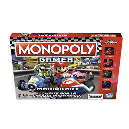 Monopoly- Gamer Mario Kart (Versión Española), Multicolor, única (Hasbro E1870105)