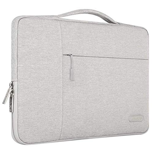 MOSISO Funda Blanda Compatible con 13-13,3 Pulgadas MacBook Air/MacBook Pro Retina/Ordenador Portátil, Poliéster Maletín Protectora Multifuncional Bolso, Gris