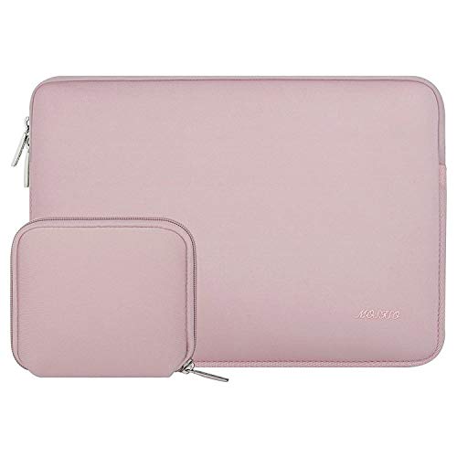 MOSISO Funda Protectora Compatible con 11.6-12.3 Pulgadas MacBook Air 11/Acer Chromebook R11/ASUS/Surface Pro X/7/6/5/4/3, Bolsa Blanda de Neopreno Agua Repelente con Pequeño Caso, Bebé Rosa