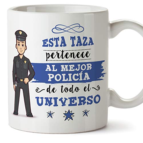 MUGFFINS Policía Tazas Originales de café y Desayuno para Regalar a Trabajadores Profesionales - Esta Taza Pertenece al Mejor Policía del Universo MUGFFINS Policía Tazas Originales de café y Desayuno para Regalar a Trabajadores Profesionales - Esta Taza Pertenece al Mejor Policía del Universo