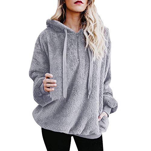 Mujer Sudadera Caliente y Esponjoso Tops Chaqueta Suéter Abrigo Jersey Mujer Otoño-Invierno Talla Grande Hoodie Sudadera con Capucha riou Mujer Sudadera Caliente y Esponjoso Tops Chaqueta Suéter Abrigo Jersey Mujer Otoño-Invierno Talla Grande Hoodie Sudadera con Capucha riou