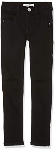 NAME IT Nkfpolly Dnmsus Soft 7156 Pant Noos Jeans, Schwarz (Denim Negro Denim Negro), 110 para Niñas