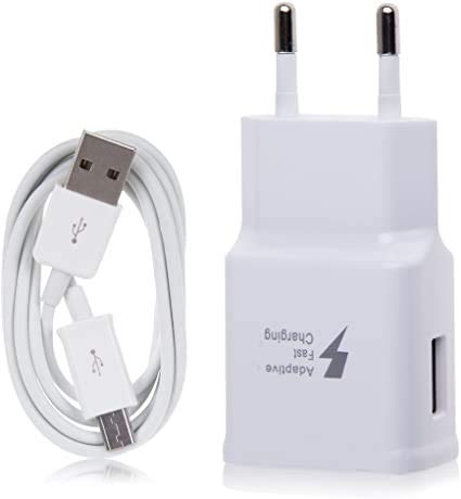 New Phoone Cargador Compatible EP-TA20EWE con Cable Micro USB Carga Rápida 2A para Samsung Galaxy S7, S7 Edge, J6, J7, J6, A6, A6+, J8, J4, J4+, J5 New Phoone Cargador Compatible EP-TA20EWE con Cable Micro USB Carga Rápida 2A para Samsung Galaxy S7, S7 Edge, J6, J7, J6, A6, A6+, J8, J4, J4+, J5