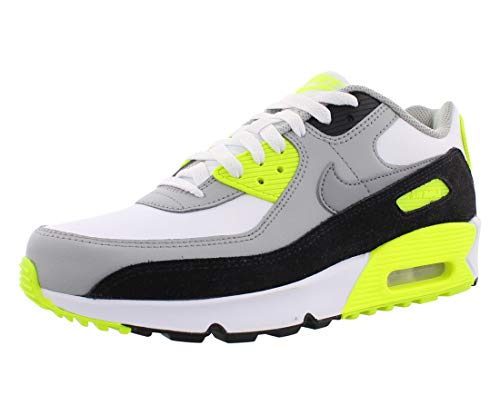 Nike Air MAX 90 LTR (GS), Zapatilla de Correr Mujer, Blanco Gris Humo Claro Voltio Gris Partícula, 38 EU Nike Air MAX 90 LTR (GS), Zapatilla de Correr Mujer, Blanco Gris Humo Claro Voltio Gris Partícula, 38 EU