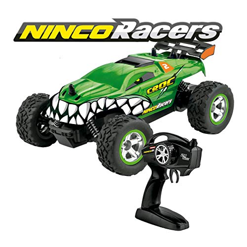 Ninco NH93122 8 NincoRacers-Croc. Monster Truck teledirigido con gran capacidad de giro. 2.4GHz Medidas: 21 cm x 18 cm x 8,5 cm, color verde, 43489