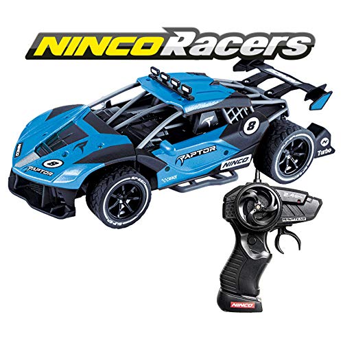 Ninco NincoRacers Raptor. Coche Radio Control Escala 1/16. Bateria y Cargador incluidos. 2.4GHz. +6 años. (NH93166), Color Azul