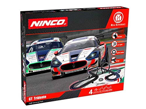 Ninco - WRC GT Tridente. Circuito Slot Escala 1:43 con Puentes y loopings. 8 m. Coches con Luces. 91016