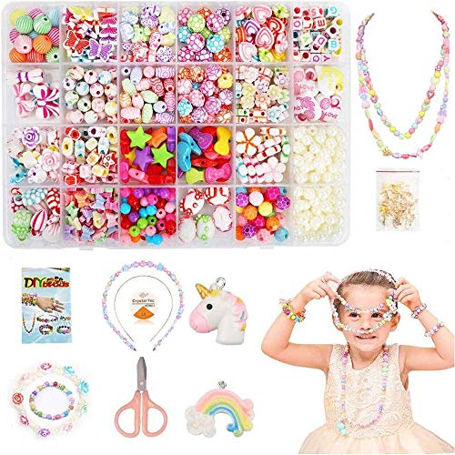 Niños Bricolaje Conjunto de Cuentas,24 Clases Pulseras kit Coloridas DIY Set de Perlas para Fabricación de Joyas para Niñas,Colores Manualidades Pulseras y Collares para Hacer Regalo DIY Abalorios Kit Niños Bricolaje Conjunto de Cuentas,24 Clases Pulseras kit Coloridas DIY Set de Perlas para Fabricación de Joyas para Niñas,Colores Manualidades Pulseras y Collares para Hacer Regalo DIY Abalorios Kit