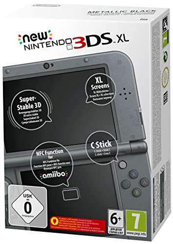 Nintendo New 3DS XL - videoconsolas portátiles (640 x 480 Pixeles, New Nintendo 3DS XL, Negro, Metálico, LCD, Analogue / Digital, 800 x 240 Pixeles)