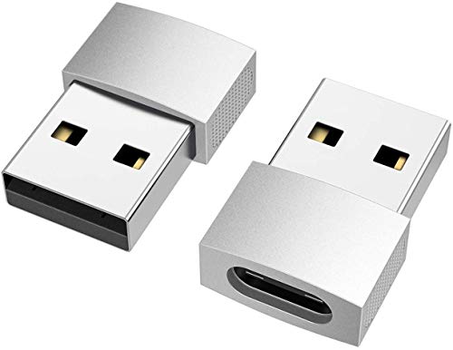 nonda Adaptador USB C a USB (2 Pack), USB-C Hembra a USB Macho, Adaptador USB Tipo C Hembra a USB OTG para iPhone 11 12 Pro MAX, MacBook Pro 2015, MacBook Air 2017, Computadoras Portátiles