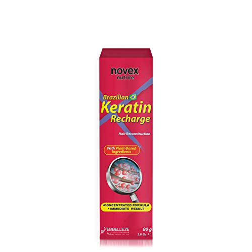 Novex Recarga de Queratina Brasileña 80gr - Brazilian Keratin - Sin sal, sin parabenos, sin sulfatos, sin siliconas