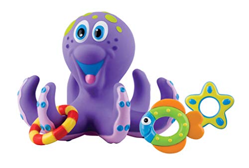 Nûby - Juguete de Baño Pulpo Flotante con Anillos, 18M+ Nûby - Juguete de Baño Pulpo Flotante con Anillos, 18M+
