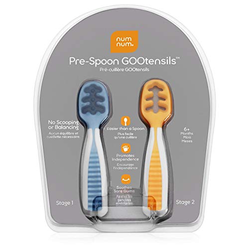 NUMNUM PreCucharas de Aprendizaje para Bebés | Juego de 2 cucharas de Silicona (Etapa 1 + Etapa 2) | #1 Recomendada por nutricionistas y expertos Baby Led Weaning |Ideal BLW (Azul/Naranja) NUMNUM PreCucharas de Aprendizaje para Bebés | Juego de 2 cucharas de Silicona (Etapa 1 + Etapa 2) | #1 Recomendada por nutricionistas y expertos Baby Led Weaning |Ideal BLW (Azul/Naranja)