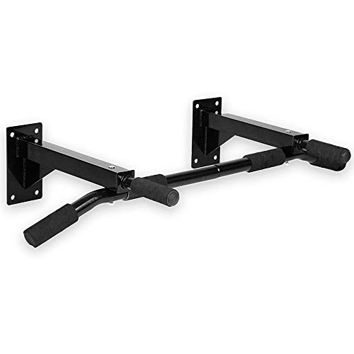 OcioDual Barra de Dominadas de Pared Elevacin Pull Up Flexiones Dorsales hasta 350Kg Negra Gym Gimnasio para el Hogar Casa Fija