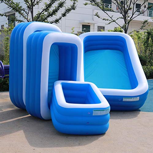 OKOUNOKO Colchoneta De Chorro De Agua para Niños, Piscina De Agua Tubular Rectangular Piscina De Agua, PVC Inflable Durable, Azul Oscuro y blanco-180 * 140 * 60 cm OKOUNOKO Colchoneta De Chorro De Agua para Niños, Piscina De Agua Tubular Rectangular Piscina De Agua, PVC Inflable Durable, Azul Oscuro y blanco-180 * 140 * 60 cm