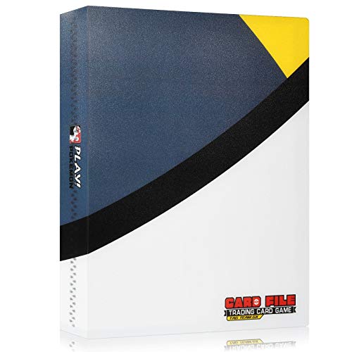 OMZGXGOD - Pokemon Cartas Álbum, Trading Card Albumes,Género Neutro,Transparente,4-Pocket Titular de Tarjetas Pokémon Carpeta Libro 30 páginas Puede Contener hasta 240 Tarjetas (gris)