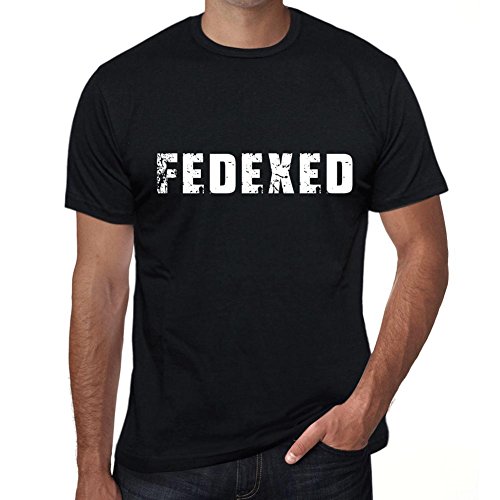 One in the City Hombre Camiseta Personalizada Regalo Original con Mensaje Divertido fedexed XS Negro