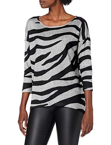 Only ONLELCOS 4/5 AOP Top JRS Noos Camiseta sin Mangas, Color Gris Claro/Cuerpo: Estampado de Cebra, M para Mujer Only ONLELCOS 4/5 AOP Top JRS Noos Camiseta sin Mangas, Color Gris Claro/Cuerpo: Estampado de Cebra, M para Mujer