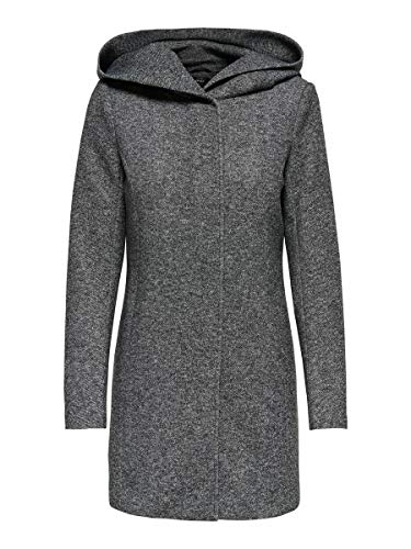 Only onlSEDONA Light Coat OTW Noos Abrigo, Gris (Dark Grey Melange), 44 (Talla del Fabricante: XX-Large) para Mujer