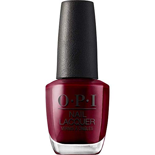 OPI Nail Lacquer - Esmalte Uñas Duración de Hasta 7 Días, Efecto Manicura Profesional, 'Malaga Wine' Granate - 15 ml