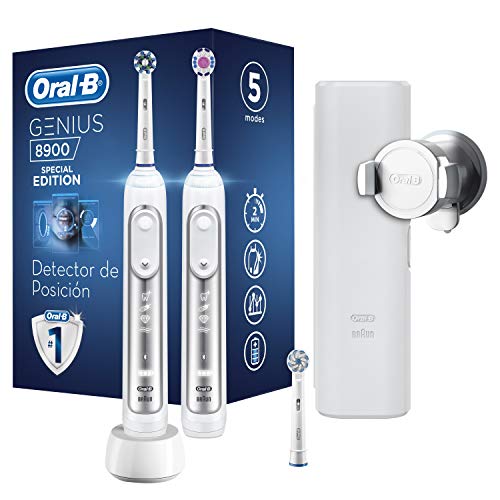 Oral-B Genius 8900 - Cepillo de dientes eléctrico, con Tecnología de Braun, 2 unidades Oral-B Genius 8900 - Cepillo de dientes eléctrico, con Tecnología de Braun, 2 unidades