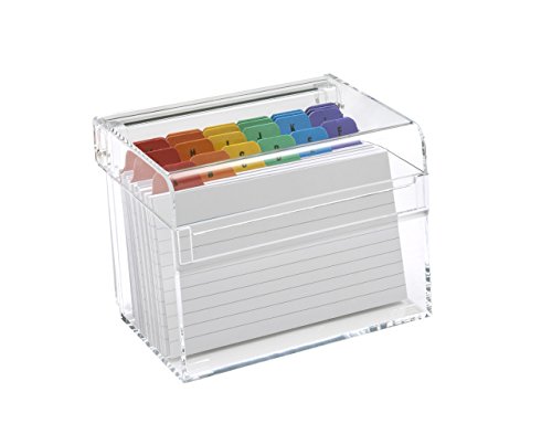 Osco - Caja de Índices adhesivos, transparente - kit con 25 indices A hasta Z y 100 hojas rayadas