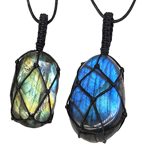 Oulensy Collar De La Curación De Cristal Labradorita Natural Chakra Colgante con Tejido a Mano La Cuerda Labradorita Palma Piedra Moonstone Colgante De Piedra Curativo Oulensy Collar De La Curación De Cristal Labradorita Natural Chakra Colgante con Tejido a Mano La Cuerda Labradorita Palma Piedra Moonstone Colgante De Piedra Curativo