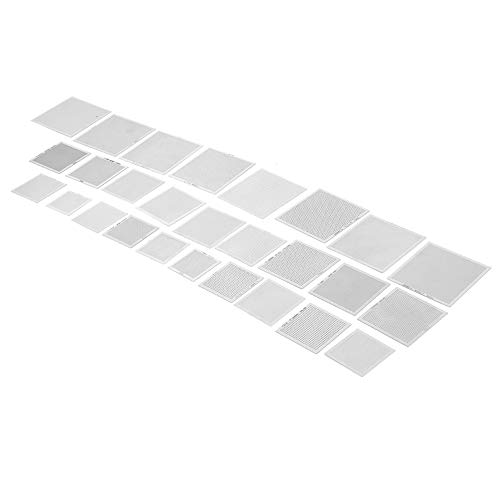Oumefar Juego de Plantillas calefactadas de 27 Piezas Reballing Reball Rework Net BGA Stencils Conjunto de Plantillas Profesional BGA Reballing Net para Herramientas de reparación de CPU Oumefar Juego de Plantillas calefactadas de 27 Piezas Reballing Reball Rework Net BGA Stencils Conjunto de Plantillas Profesional BGA Reballing Net para Herramientas de reparación de CPU