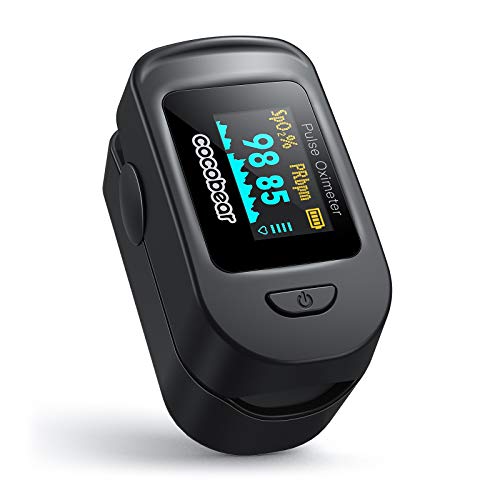 Oxímetro de Pulso, CocoBear Pulsioxímetro con Pantalla OLED, Oxímetro con función de alarma, operación simple de un toque,Oxímetro de dedo para medir la saturación de oxígeno en la sangre (Sp02) Oxímetro de Pulso, CocoBear Pulsioxímetro con Pantalla OLED, Oxímetro con función de alarma, operación simple de un toque,Oxímetro de dedo para medir la saturación de oxígeno en la sangre (Sp02)