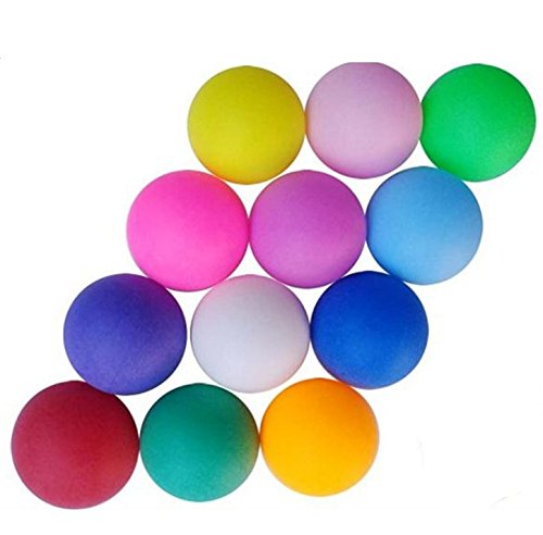Pack de 25 pelotas de tenis de mesa de mezcla de colores sin marca.